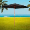 instahut 3m outdoor umbrella pole umbrellas beach garden sun stand patio black