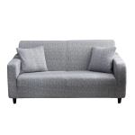 untitled design 2025 04 09t153550.552.jpg Grey fabric two-seater sofa with cushions