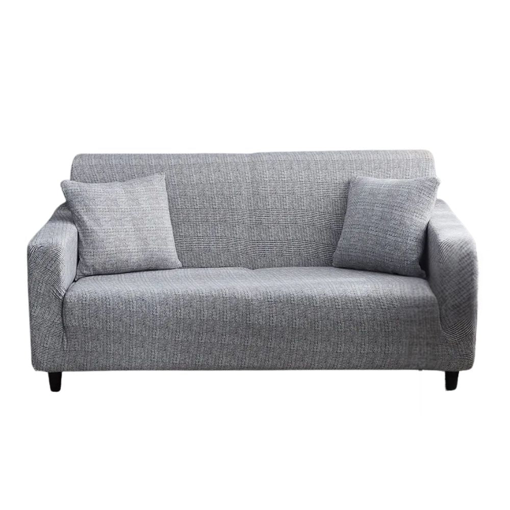 untitled design 2025 04 09t153550.552.jpg Grey fabric two-seater sofa with cushions