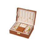 untitleddesign 50.png Open brown leather jewellery box with organised accessories