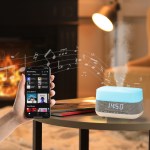 laser ambient diffuser clock radio with bluetooth speaker & light