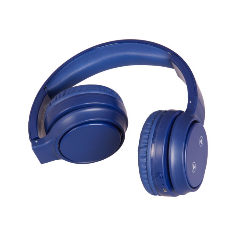laser foldable bluetooth headphones with mic navy blue