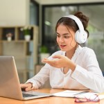 laser foldable bluetooth headphones with mic bright white