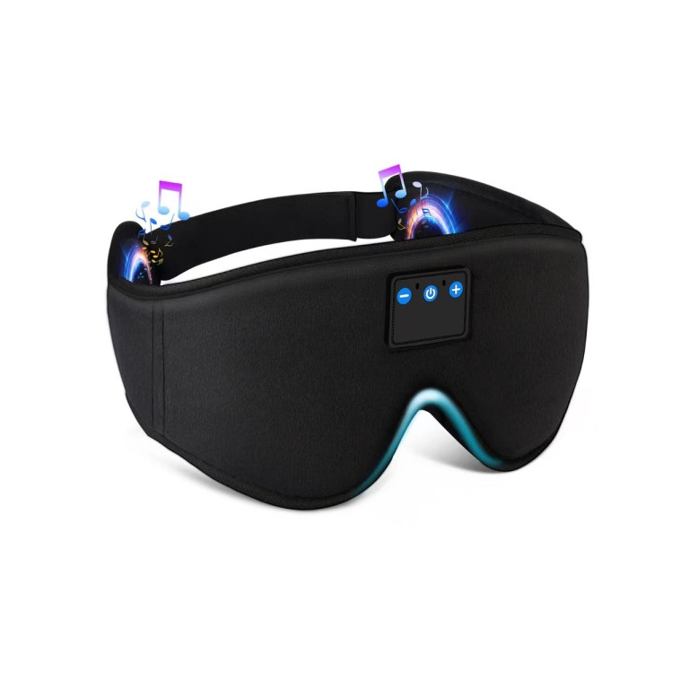 laser sleep mask bluetooth headphones black