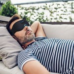laser sleep mask bluetooth headphones black