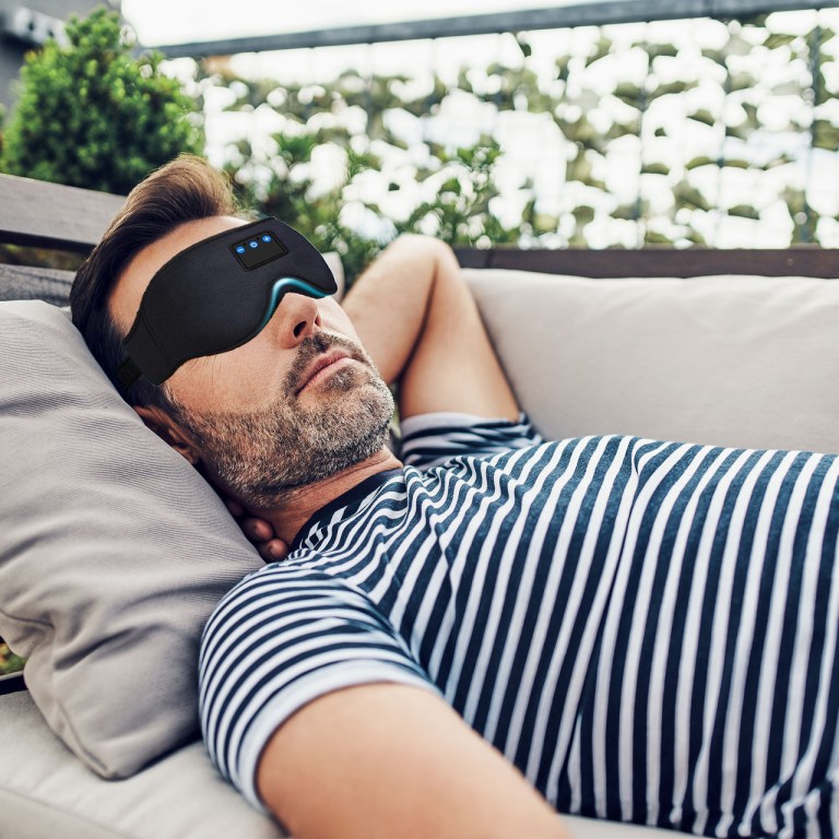 laser sleep mask bluetooth headphones black