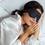 laser sleep mask bluetooth headphones black