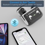 laser tws earbuds anc with touch display black