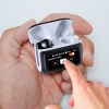laser tws earbuds anc with touch display black