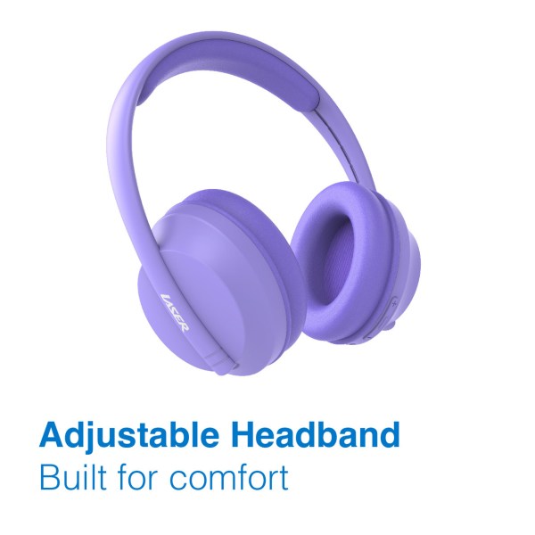 laser volume limited anc kids headphones lilac laser volume limited anc kids headphones lilac