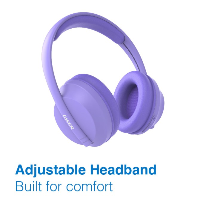 laser volume limited anc kids headphones lilac laser volume limited anc kids headphones lilac