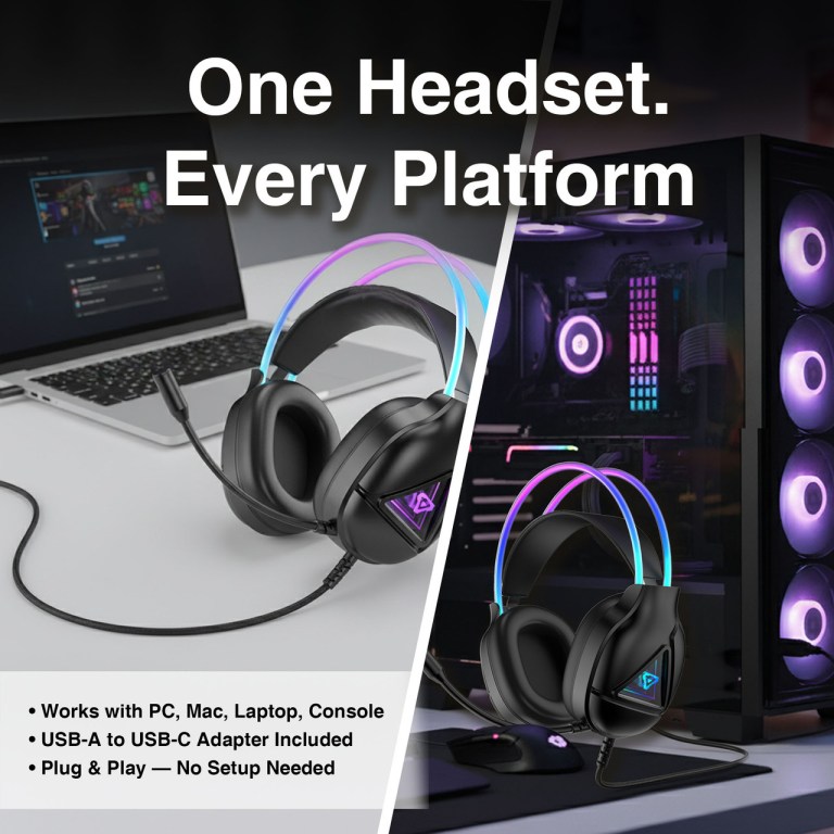 laser rgb infinity wired gaming headphones