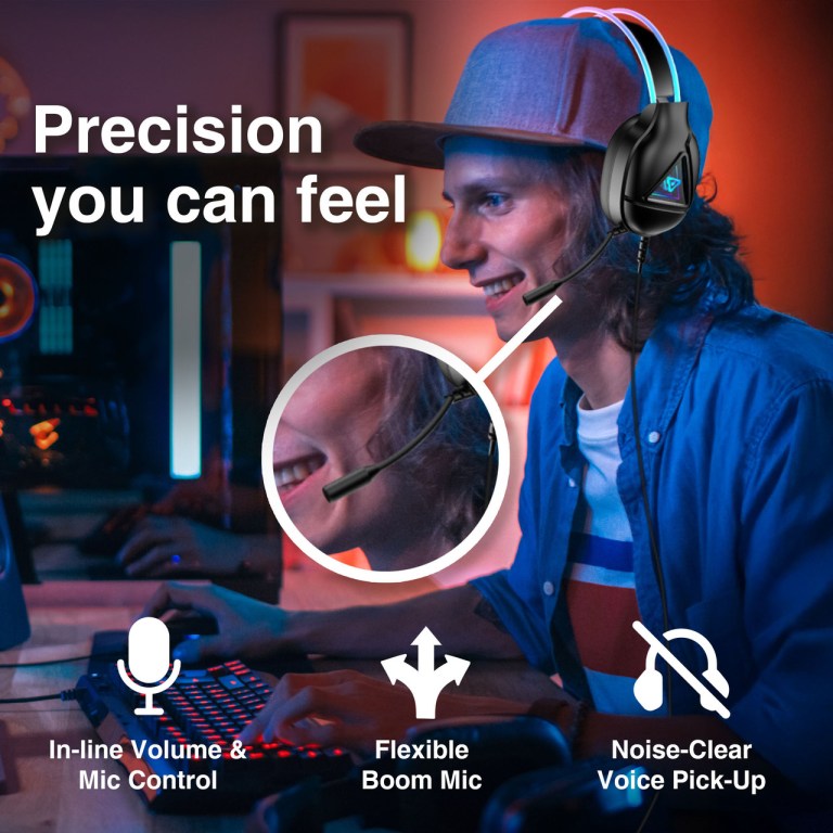 laser rgb infinity wired gaming headphones