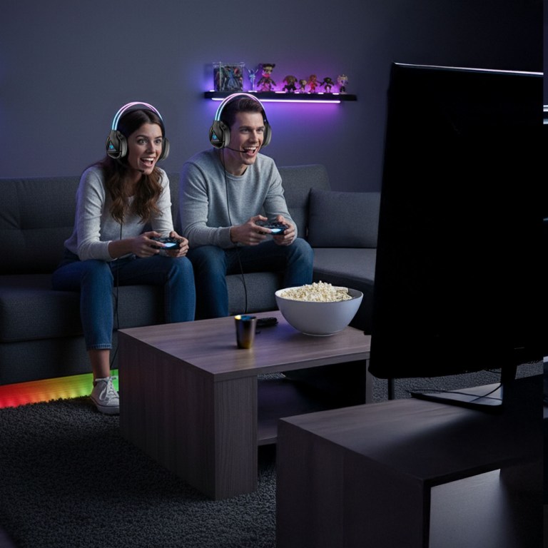 laser rgb infinity wired gaming headphones