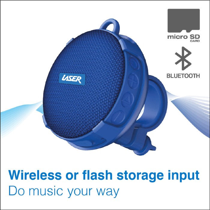 laser outdoor bluetooth speaker with mount blue laser outdoor bluetooth speaker with mount blue