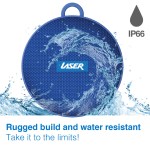 laser outdoor bluetooth speaker with mount blue
