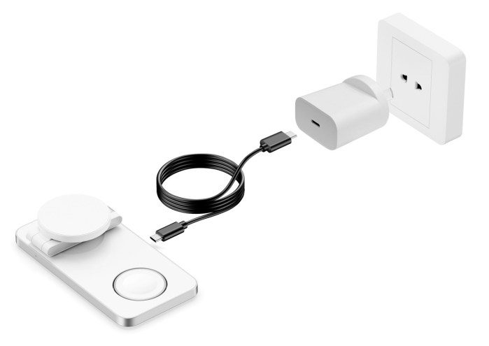 laser chargecore 3 in 1 magsafe charger white laser chargecore 3 in 1 magsafe charger white