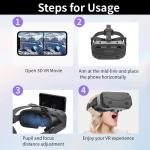 3d vr glasses with smart goggles for smartphones