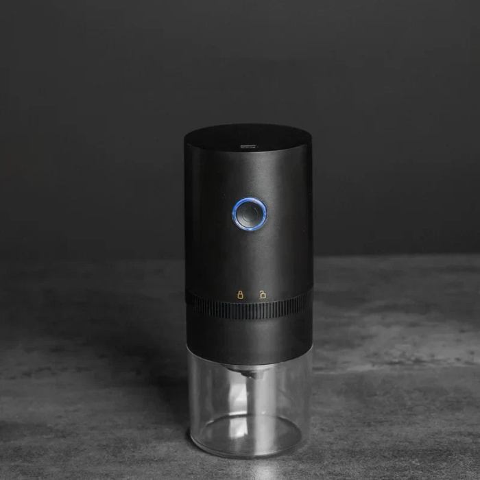 portable usb c rechargeable coffee grinder mill black