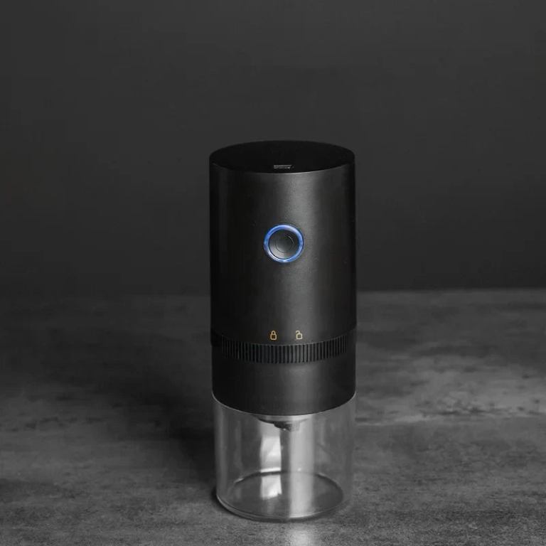 portable usb c rechargeable coffee grinder mill black