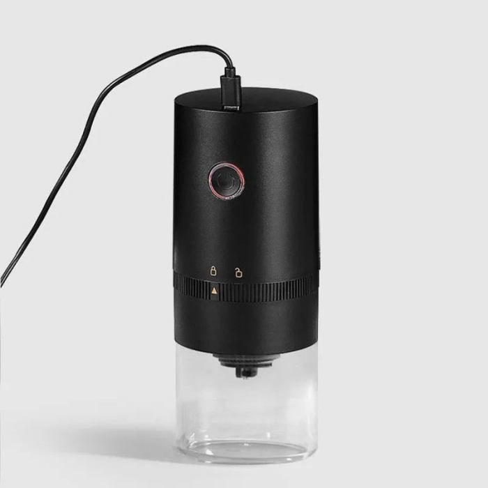 portable usb c rechargeable coffee grinder mill black