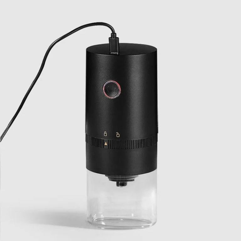portable usb c rechargeable coffee grinder mill black