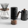 portable usb c rechargeable coffee grinder mill black
