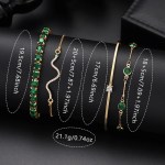green womens quartz watch jewelry gift set