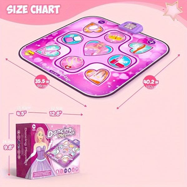 kids led musical dance mat with 6 game modes
