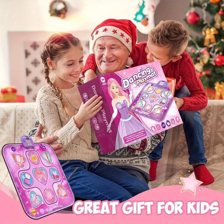 kids led musical dance mat with 6 game modes
