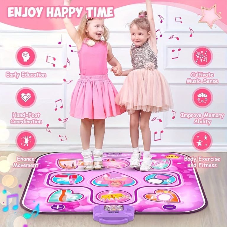 kids led musical dance mat with 6 game modes
