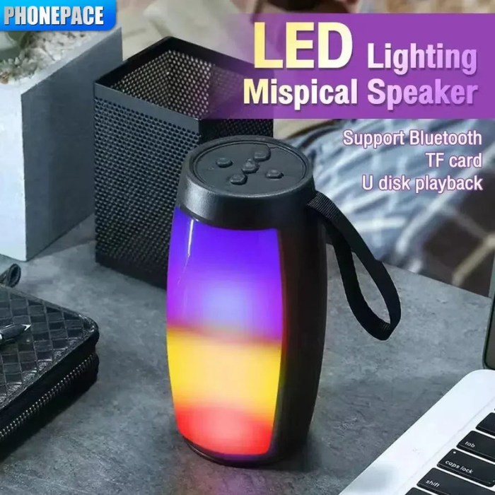 led lights speaker with powerful bass black led lights speaker with powerful bass black