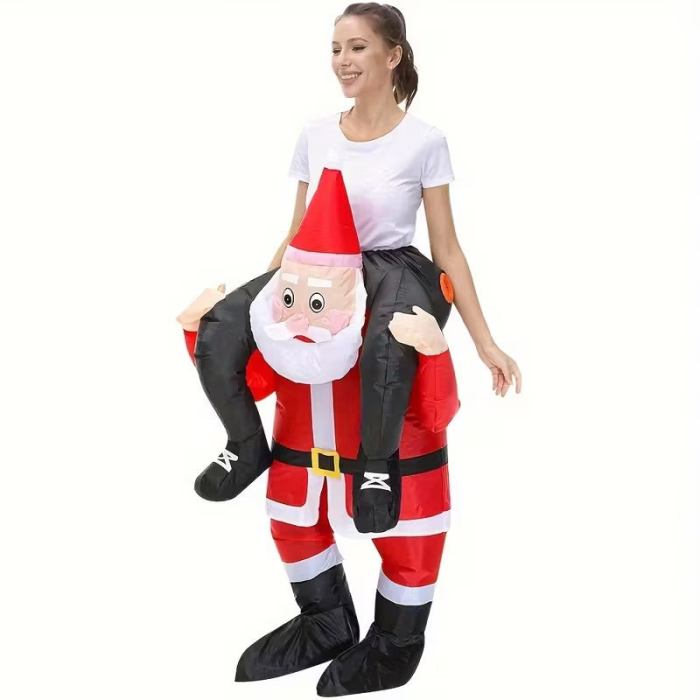 riding santa inflatable christmas costume