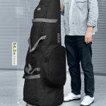outdoormaster padded golf club travel bag with wheels, 900d heavy duty oxford waterproof alligators black