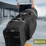 outdoormaster padded golf club travel bag with wheels, 900d heavy duty oxford waterproof alligators black