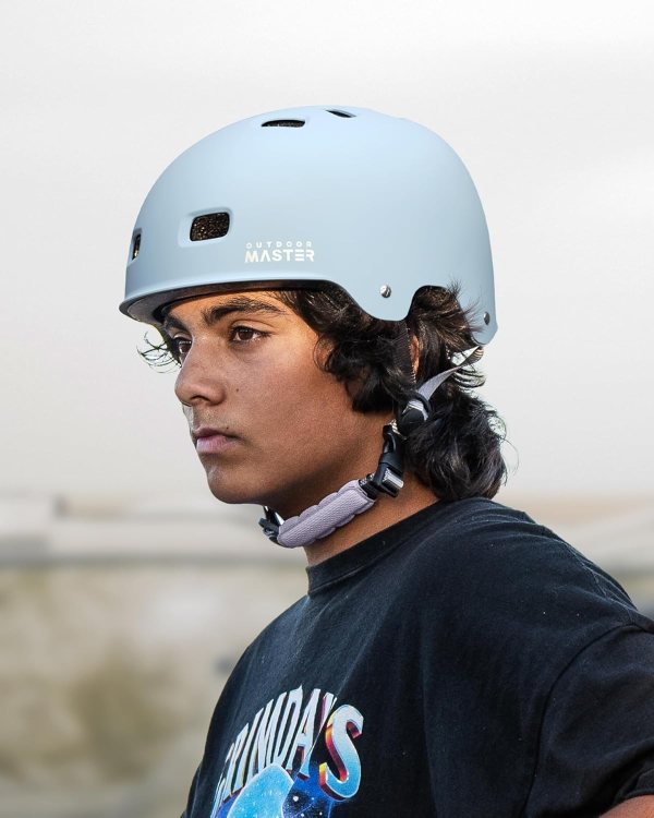 outdoormaster skateboard bike helmet for adults &youth multi sport certified impact resistant with 2 removable liners & ventilation for scooter, skating large