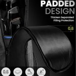 outdoormaster padded golf club travel bag with wheels, 900d heavy duty oxford waterproof alligators gray