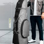 outdoormaster padded golf club travel bag with wheels, 900d heavy duty oxford waterproof alligators gray