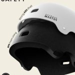outdoormaster skateboard bike helmet for adults &youth multi sport certified impact resistant with 2 removable liners & ventilation for scooter, skating white large