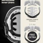 outdoormaster skateboard bike helmet for adults &youth multi sport certified impact resistant with 2 removable liners & ventilation for scooter, skating white large