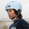 outdoormaster skateboard bike helmet for adults &youth multi sport certified impact resistant with 2 removable liners & ventilation for scooter, skating matte crystal blue medium