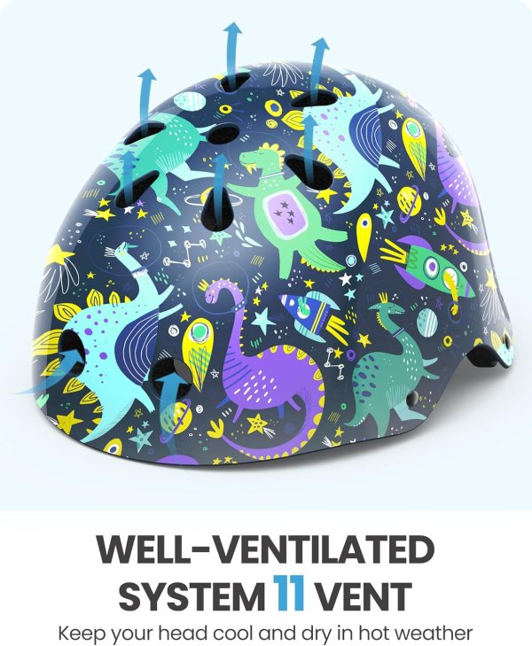 outdoormaster youth & kids bike helmet adjustable multi sports skateboard helmet with removable liners for balance bike, kids scooter, one wheel hoverboard,graffiti style helmet dinoverse madness large outdoormaster youth & kids bike helmet adjustable multi sports skateboard helmet with removable liners for balance bike, kids scooter, one wheel hoverboard,graffiti style helmet dinoverse madness large