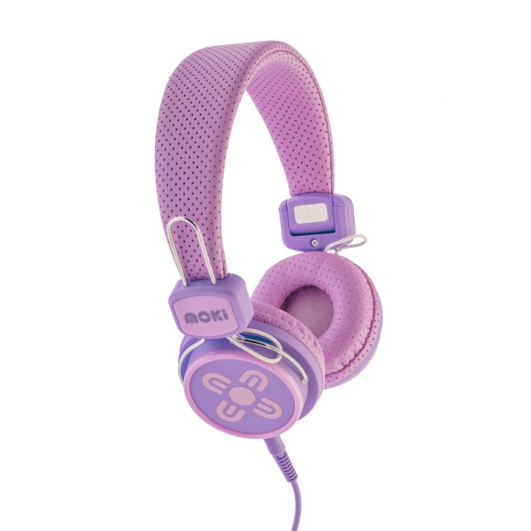 moki kid safe volume limited pink & purple headphones moki kid safe volume limited pink & purple headphones