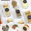 carla home 24 glass spice jars with bamboo lids, shaker tops, 180 spice labels, white pen & funnel for kitchen organization, spice rack, seasoning & herb storage carla home 24 glass spice jars with bamboo lids, shaker tops, 180 spice labels, white pen & funnel for kitchen organization, spice rack, seasoning & herb storage