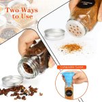 carla home 24 glass spice jars with lids, shaker tops, 180 spice labels, white pen & funnel for kitchen organization, spice rack, seasoning & herb storage carla home 24 glass spice jars with lids, shaker tops, 180 spice labels, white pen & funnel for kitchen organization, spice rack, seasoning & herb storage