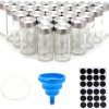 carla home 24 glass spice jars with lids, shaker tops, 180 spice labels, white pen & funnel for kitchen organization, spice rack, seasoning & herb storage