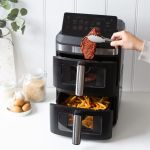 13l dual zone 2300w double stack air fryer with foldable top display