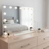 led beauty mirror with 15 bulbs, colour settings, usb a and usb c, white, 58 × 48cm led beauty mirror with 15 bulbs, colour settings, usb a and usb c, white, 58 × 48cm