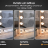 led beauty mirror with 15 bulbs, colour settings, usb a and usb c, white, 58 × 48cm led beauty mirror with 15 bulbs, colour settings, usb a and usb c, white, 58 × 48cm