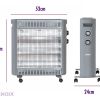 2200w quartz infrared radiant heater with adjustable thermostat and 2 power settings 2200w quartz infrared radiant heater with adjustable thermostat and 2 power settings